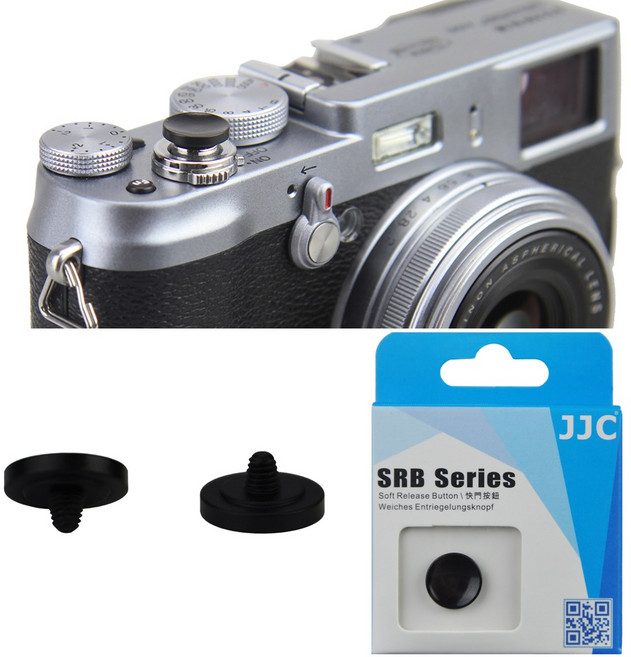 JJC 카메라 소프트버튼 니콘 ZF 후지필름 X-T5 X-E4 X100V 셔터버튼, 1개, 오목 - 블랙