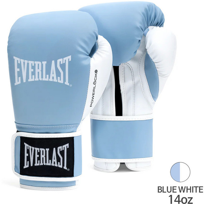 에버라스트 파워락 OG 복싱 글러브 양손착용, 1세트, 블루화이트