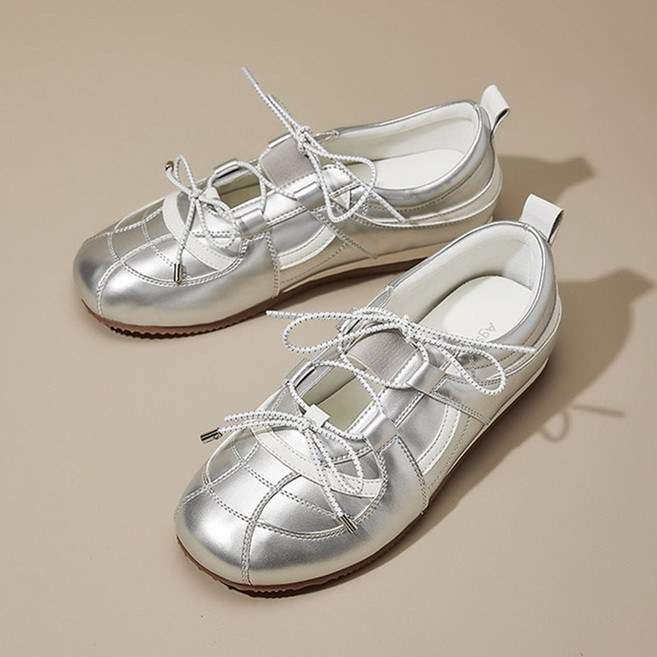 여성용 리본 스트랩 메리제인 스니커즈 키높이 밴딩 발편한 운동화 단화 3.5cm