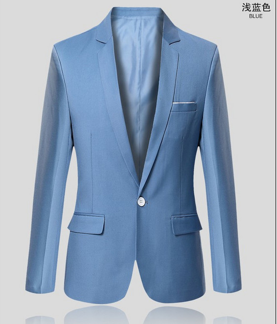 LARGE STORE 春秋款輕薄經典百搭素面短版西裝外套 韓版修身單扣西裝(N302)