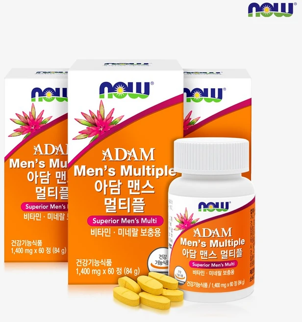 나우푸드 아담 맨스 멀티비타민 60정 3박스 6개월분 - 쿠팡