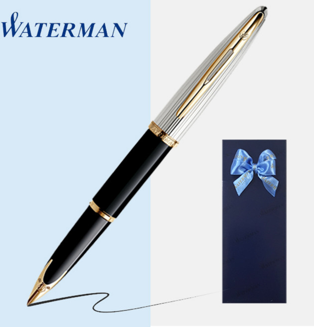 워터맨 만년필 까렌 디럭스 [무료선물포장], F촉(보통촉), 디럭스 블랙 GT