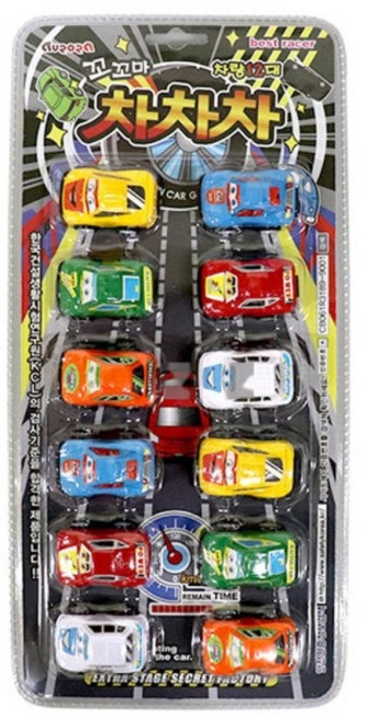 오로라 꼬꼬마 차차차 미니카 차량12대-T 레이싱카 자동차완구 장난감, 단품, 1개
