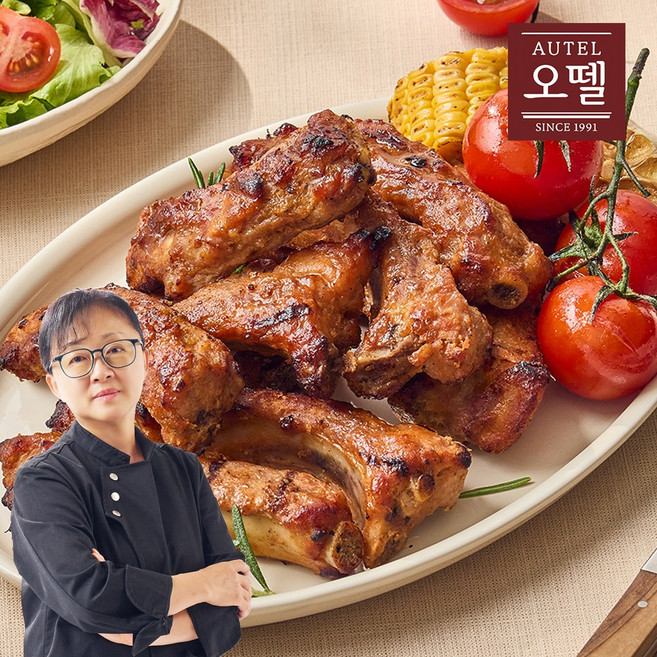 오뗄 급식의대가 바베큐 폭립, 2개, 500g