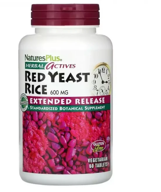 네이처스플러스 허브 Herbal Actives 홍국 쌀 Red Yeast Rice 600mg 60정 비건, 1개 - 쿠팡