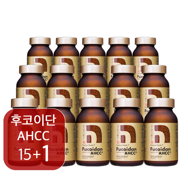 네이쳐메딕 후코이단 AHCC 후코이단 캡슐형 15병+1병, 2560정, 1세트