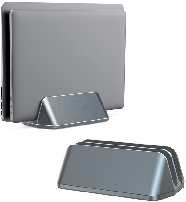 스냅케이스 노트북 세로 수직 거치대 스탠드 보관함 N31, 2슬롯 그레이 (N31), 1개
