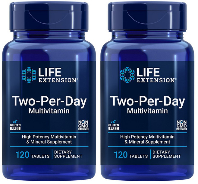 Life Extension 라이프익스텐션 투퍼데이 Two-Per-Day Tablets 타블렛 120정, 2개
