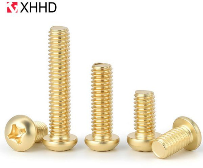 M2 M2.5 M3 M4 M5 M6 M8 황동 호환 머신 나사 십자형 둥근 머리 볼트 호환 구리 (전자제품 가구용), 05 M2.5 (50pcs), 02 20mm