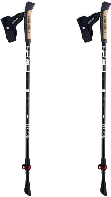 러프필드 노르딕 워킹스틱 2개 1세트 + 스틱케이스, 블랙, 1개