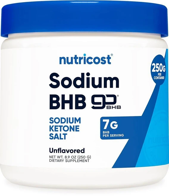 Nutricost Sodium BHB 파우더 (250g) 무향 - 케토 보충제 베타-하이드록시부티레이트 소금, Nutricost Sodium BHB 파우더 (250g, 250g, 1개 - 쿠팡