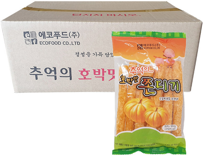 에코푸드 추억의 호박맛 쫀드기 쫀디기, 70g, 30개