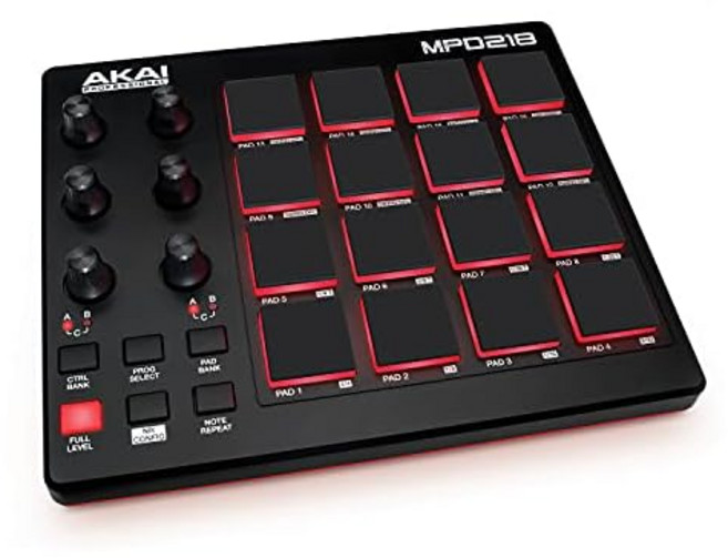 Akai Professional USB MIDI 컨트롤러 16패드 음원 소프트 부속 MPD218, 1개