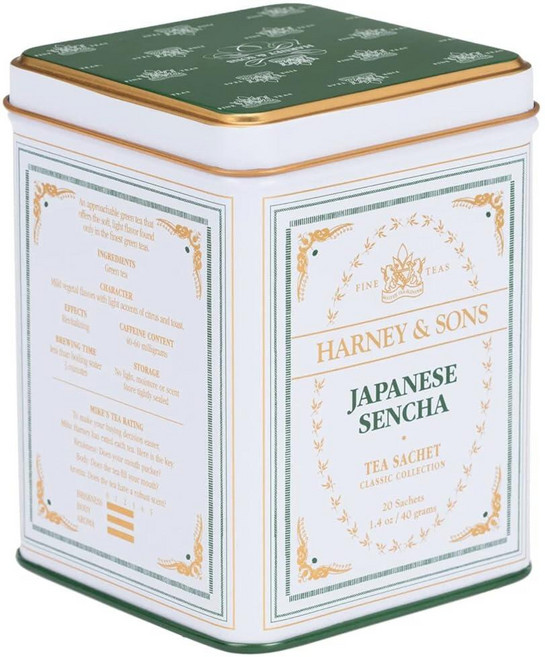 Harney & Sons 일본 센차 녹차 20봉지 | 클래식 컬렉션, 20 Count (Pack of 1), 2g, 1개, 20개입
