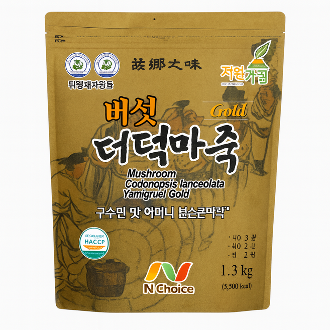 자연의선택 버섯 더덕마죽 골드, 1.3kg, 1개