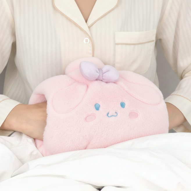 한정특가 온수찜질팩 핑크토끼 보온 물주머니, 1개