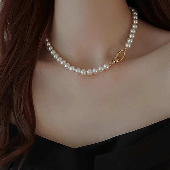 FANSYLI 담수진주목걸이 여성 14K진주목걸이 롱진주목걸이 0505F02
