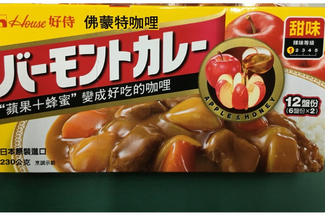 House 佛蒙特咖哩 蘋果蜂蜜風味, 1個, 咖哩塊