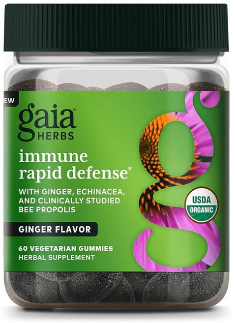 가이아 허브 면역 신속 방어 구미 - 면역력 지원 프로폴리스 진저 에키나시아 60개(30일 공급), 1개