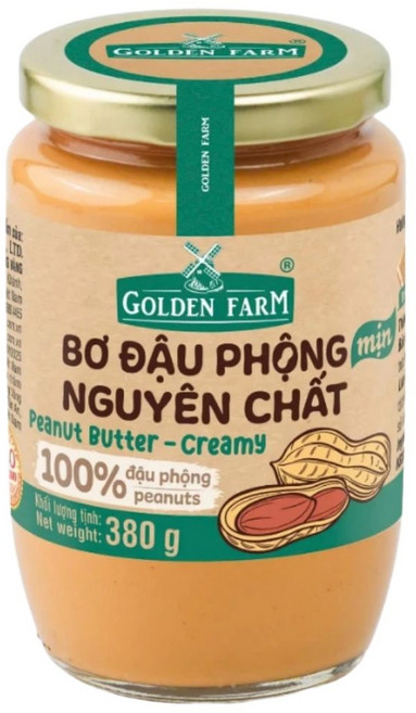 골든팜 무가당 100% 땅콩버터 크리미, 1개, 380g