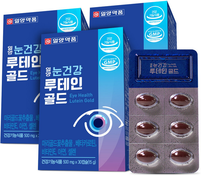 일양약품 눈건강 루테인 골드, 30정, 3개