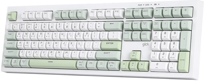 지클릭커 오피스프로 WK50 사일런스 M RGB 무소음 방수 무선 블루투스 키보드 Poker 108키, 제조사축, Greenwich RC1