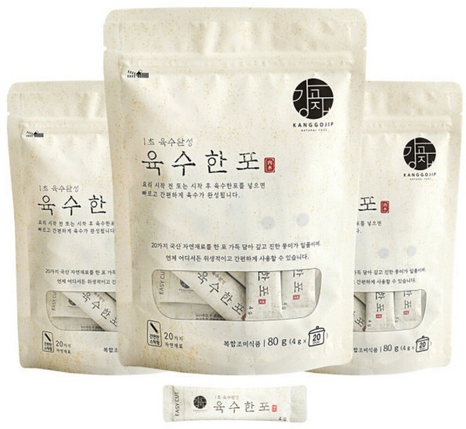 20가지 국산 자연재료 육수한포 4g 60개
