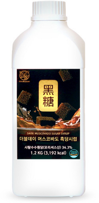 더블데이 머스코바도 흑당 시럽, 1.2kg, 1개