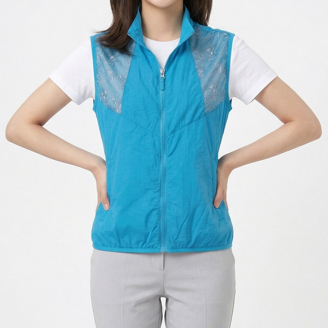 여성 베스트 여름 메쉬 스판 쿨 기능성 얇은조끼