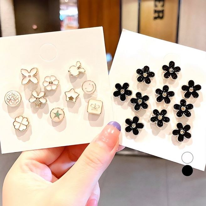 여성용 매너 옷 여밈 오픈방지 패션 포인트 브로치 20종 세트