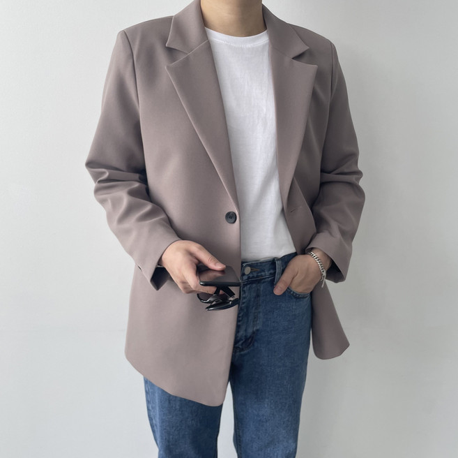 남자자켓 남자가을아우터 남자오버핏블레이저 베이지블레이저 싱글자켓 봄마이 캐주얼자켓 간절기