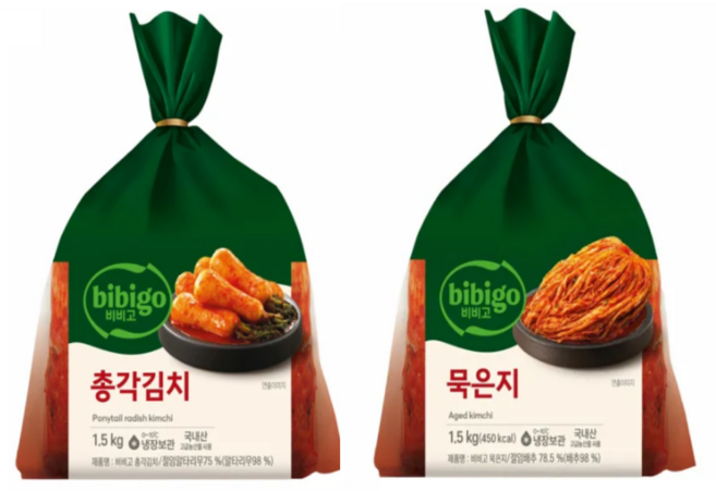 비비고 김치 2종(묵은지+총각김치) 3kg, 2개, 1.5kg