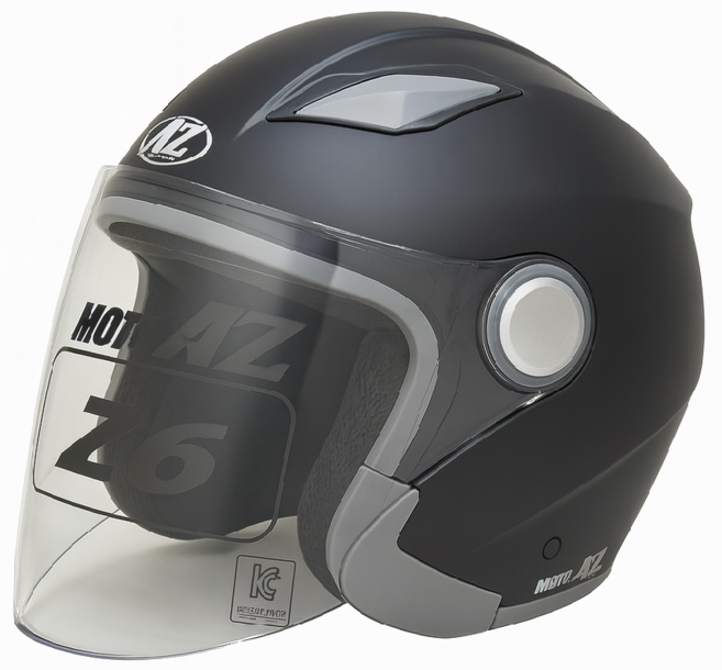 모토에이지 Z6 오토바이 헬멧 1100g 배달 최적화 초경량 오픈페이스 헬멧, 무광블랙
