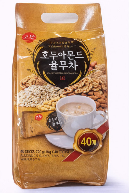 고향 호두아몬드 율무차 40개입 전통차 곡물차 분말, 18g, 1개
