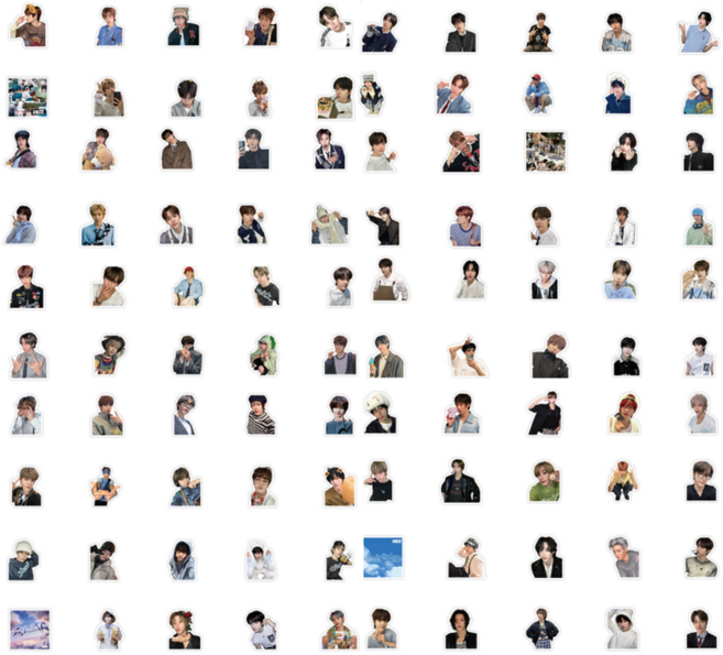 아이돌 스티커 15개 그룹 풀라인업 국내최다 옵션 선택형 대용량 다꾸 폰꾸, 1세트, BOYNEXTDOOR(보이넥스트도어)/100Pcs