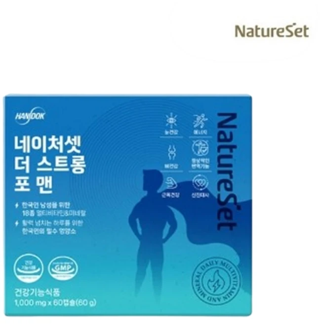 네이처셋 더 스트롱 포 맨 멀티비타민 & 미네랄 60g, 60정, 1개 - 쿠팡