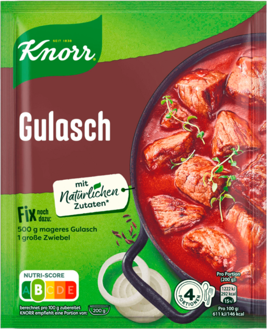 크노르 Knorr 미트 굴라쉬 소스(헝가리 스프), 200g, 1