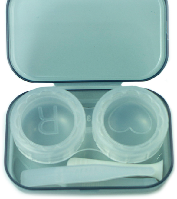 룩스토어 콘택트 렌즈통 스탠다드 투명케이스, 10개, 블랙