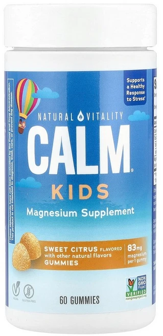 Natural Vitality CALM® Kids Gummies Sweet Citrus 83 mg 60 Gummies, 1개 - 쿠팡
