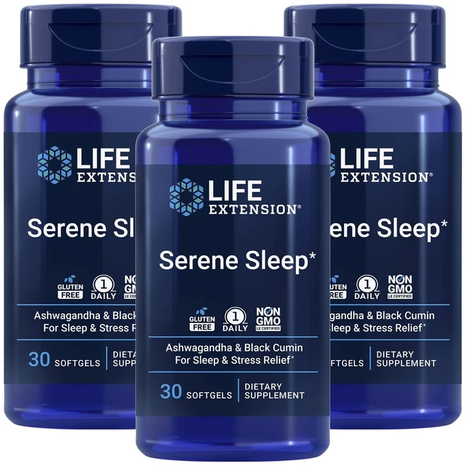 라이프익스텐션 서린 슬립 소프트젤, 3개, 30정 - 쿠팡