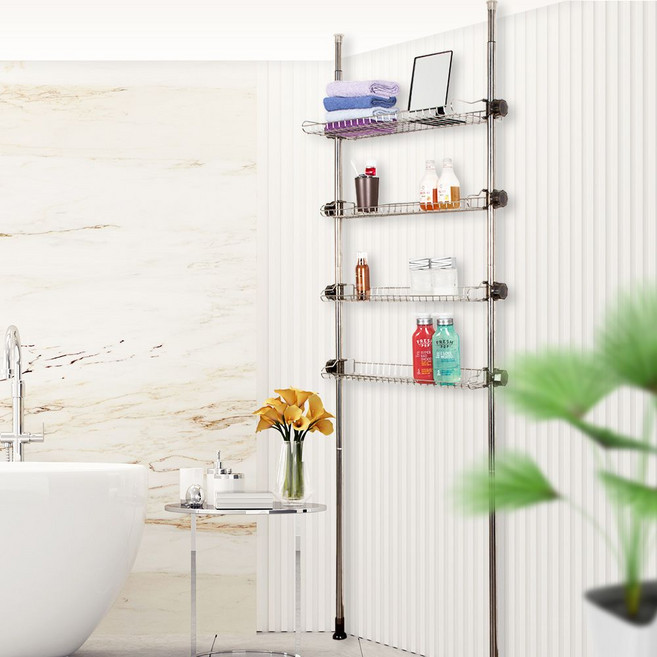 대건통상스텐욕실선반 600-4단 ths+46925Ul, 단품, 상품:스마트욕실선반600-4단