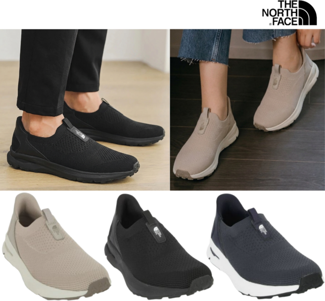 노스페이스 니트 슬립온 남여공용 경량 발편한 스니커즈 일상 데일리 캐주얼