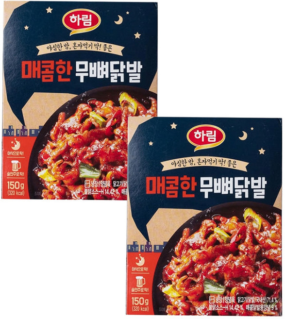 하림 매콤한 무뼈 닭발 150g, 2개