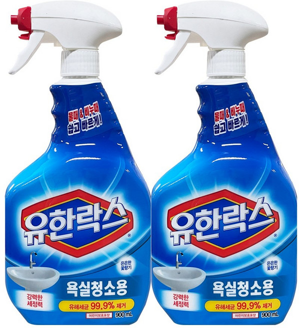 유한락스 욕실청소용, 2개, 900ml