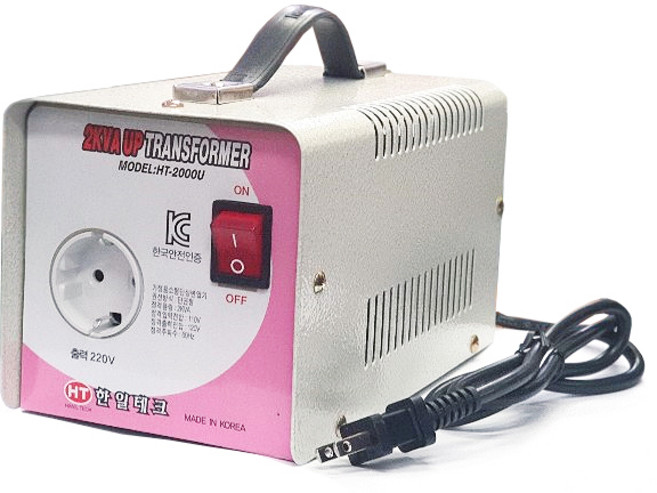 한일테크 1K 2K 3K 5K 가정용 소형변압기 다운트랜스 업트랜스 강압 승압, 일반 2K 승압, 1개