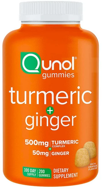 큐놀 강황 터메릭 커뮤민 플러스 진저 생강 200구미 1병 / Qunol Turmeric Plus Ginger 200 Gummies 1bottle Exp. 2024/10, 1개, 200정 - 쿠팡