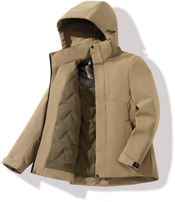 FANSYLI 가을 겨울 남여공용 아웃도어 등산 자켓 커플 스포츠 후드 면자켓 도톰 바람막이 야상 남성 여성 따뜻한 카고 자켓 스포츠 패딩 W2410O07