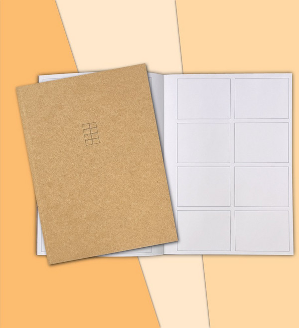 8컷 콘티노트 5권 인스타툰 그리기 만화 썸네일 스토리보드 웹툰 아이디어 놀이 이모티콘, 기본(크라프트), 2개