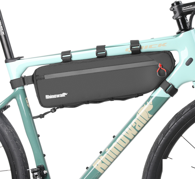 라이노워크 자전거 프레임 가방 2.7L 방수 프레임백 X24658, 1개, 블랙