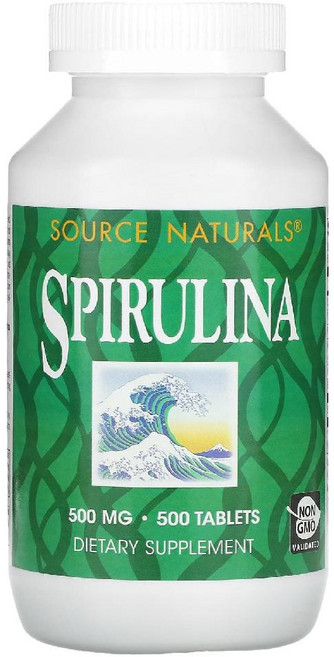 소스내추럴 해조류 스피룰리나 500 mg 500 정, 500 개, 1개